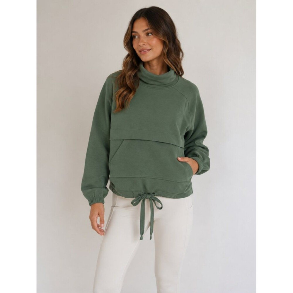 NWT Lululemon LA Packable Pullover-to-Pillow Sweatshirt XS/S Green Funnel Neck